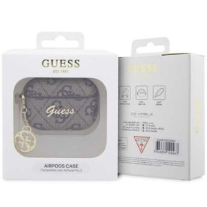 Original dėklas GUESS 4G Charm Collection GUAP2G4GSMW skirtas Airpods Pro 2 cover rudos spalvos - Image 4