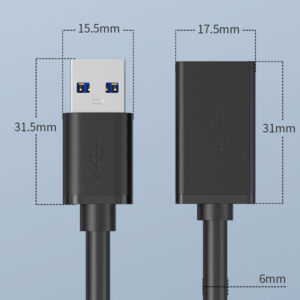 Extension kabelis - USB į USB 3.0 - 5 metres juodos spalvos - Image 8