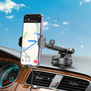 Borofone automobilinis laikiklis BH203 Blue Charm with induction charging to windshield black - Image 8