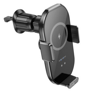 Borofone automobilinis laikiklis BH206 Rusher with induction charging to air vent black - Image 2