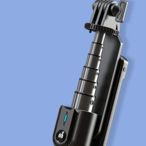 Selfie Stick - with detachable bluetooth remote control, tripod and LED light - P100D BLACK - Image 3