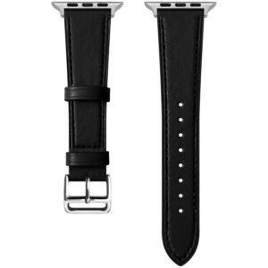 Leather loop skirta Apple Watch 42/44/45/49 design 1 juodos spalvos - Image 3