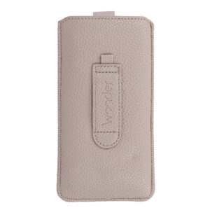 WONDER Deko Pouch dėklas (Size L) skirtas Apple iPhone 13 Mini/12 Mini/SE 2020/2022/7/8 cappuccino - Image 3