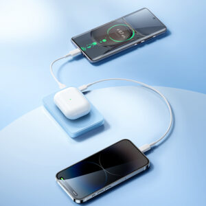 Benks Power bank 10000mAh MP07 - USB + Type C - magnetic with induction charging rožinės spalvos - Image 7