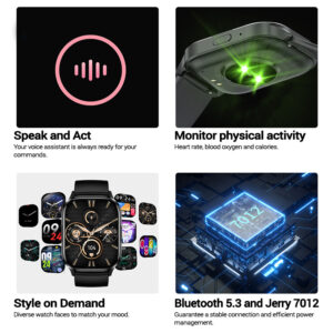 Blavec Smartwatch W18 Hellia HD AMOLED Voice Call (SWW18-P) rožinės spalvos - Image 9