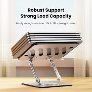 Rock Laptop stand Ultra Light Aluminium sidabro spalvos - Image 7