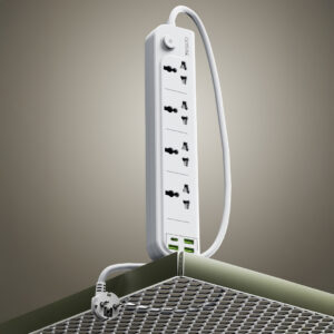 Yesido Power strip MC20 - 4 outlets 230V + 3xUSB + Type C - 2 ms baltos spalvos - Image 6