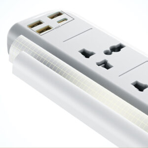 Yesido Power strip MC20 - 4 outlets 230V + 3xUSB + Type C - 2 ms baltos spalvos - Image 3
