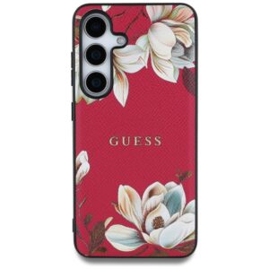 Original dėklas GUESS Grained Printed Flower Pattern Magsafe do Samsung Galaxy S25 fuchsia - Image 3