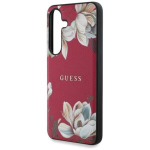 Original dėklas GUESS Grained Printed Flower Pattern Magsafe do Samsung Galaxy S25 fuchsia - Image 6