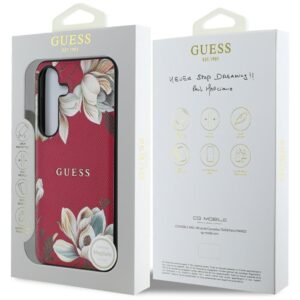 Original dėklas GUESS Grained Printed Flower Pattern Magsafe do Samsung Galaxy S25 fuchsia - Image 8