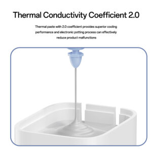 Rock laidinis įkroviklis Ice2Cube GaN - USB + 2xType C - PD 65W 3A baltos spalvos - Image 5