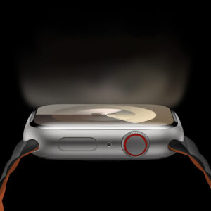 Benks Magnetic Silicone Watch apyrankė skirta Apple Watch 42/44/45/49 beige-oranžinės spalvos - Image 4
