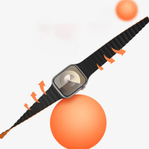 Benks Magnetic Silicone Watch apyrankė skirta Apple Watch 42/44/45/49 beige-oranžinės spalvos - Image 5