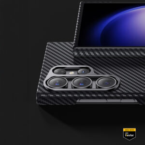 Benks Magnetic Armor Air Kevlar dėklas Metal Frame 600D skirtas Samsung Galaxy S24 juodos spalvos - Image 6