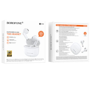 Borofone ausinės Bluetooth TWS BW88 Deep Rhyme baltos spalvos - Image 7