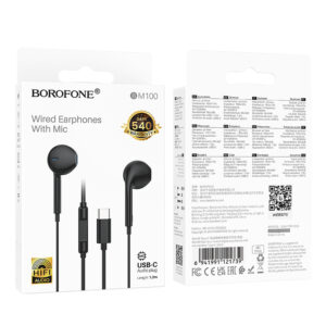 Borofone ausinės BM100 Fuente su mikrofonu Typ C (DAC) juodos spalvos - Image 4