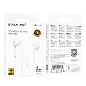 Borofone ausinės BM100 Fuente su mikrofonu Typ C (DAC) baltos spalvos - Image 6