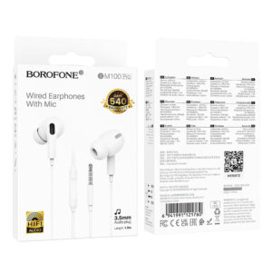 Borofone ausinės BM100 Pro Fuente su mikrofonu baltos spalvos - Image 6