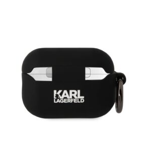 Karl Lagerfeld 3D Logo NFT Karl and Choupette silikoninis dėklas skirtas AirPods Pro 2 juodos spalvos