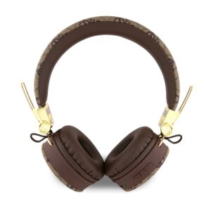 Guess PU Leather 4G Metal Logo belaidės ausinės rudos spalvos - Image 2