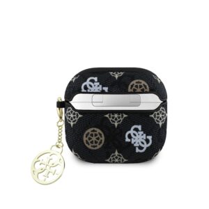 Guess PU 4G Peony Charm dėklas skirtas AirPods 4 juodos spalvos - Image 1