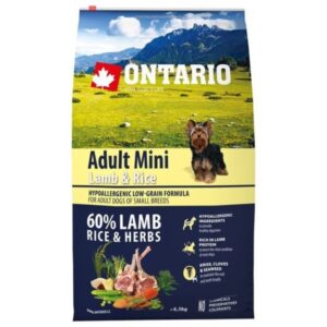 Ontario Adult Mini Lamb & Rice 6,5kg - Image 1