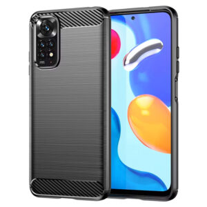 Carbon dėklas skirtas Xiaomi Redmi Note 11/Note 11S juodos spalvos