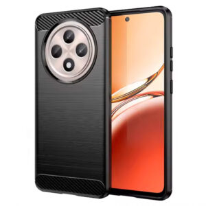 Carbon dėklas skirtas Oppo Reno 12 F 5G juodos spalvos