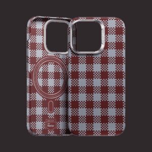Benks Dėklas Magnetic Armor Vichy Kevlar (RF66) skirtas Apple iPhone 16 Pro Max raudonos spalvos