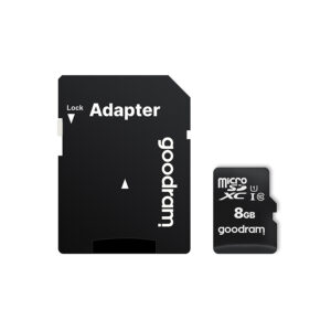 GOODRAM Memory MicroSD Card - 8GB with adapter - Image 1