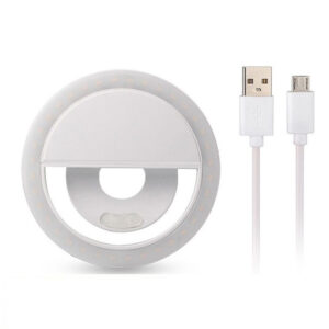 Ring lamp for selfie white + USB to Micro USB cable - Image 1