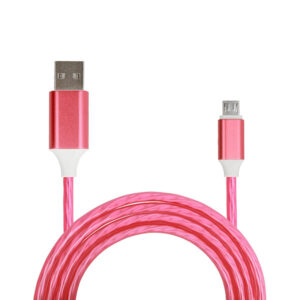 Kabelis Flow - USB į Micro USB - 1 Meter RED (fast charge) - Image 1