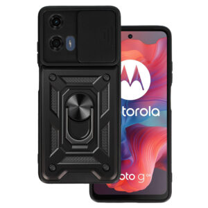 Slide Camera Armor dėklas skirtas Motorola Moto G24 juodos spalvos