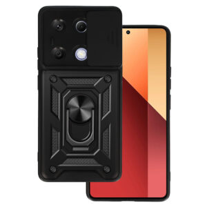 Slide Camera Armor dėklas skirtas Xiaomi Redmi Note 13 Pro 4G juodos spalvos