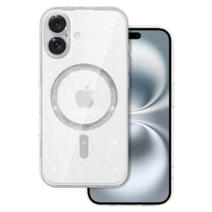 Glitter Magsafe dėklas skirtas Apple iPhone 16 skaidrus - Image 1