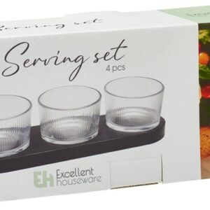 Serviravimo rinkinys, skaidri/juoda - Image 3