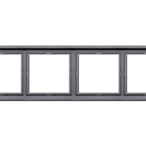 Keturvietis rėmelis LIREGUS MODERN, juodos matinės spalvos