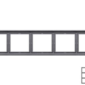 Penkiavietis rėmelis LIREGUS MODERN, juodos matinės spalvos - Image 2