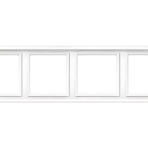Keturvietis rėmelis LIREGUS MODERN, matinės baltos spalvos - Image 2