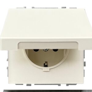 Kištukinis lizdas LIREGUS MODERN, IP44, mat.smėlio spalvos