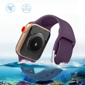Silicone Apyrankė APS skirta Apple Watch 38/40/41mm Apyrankė Watch Bracelet - juodos spalvos - Image 2