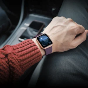 Silicone Apyrankė APS skirta Apple Watch 38/40/41mm Apyrankė Watch Bracelet - juodos spalvos - Image 4