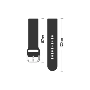 Silicone Apyrankė TYS band skirta Samsung Galaxy Watch 40 / 41 / 42 / 43 / 44 mm - juodos spalvos - Image 2