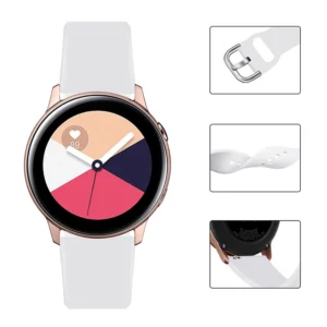 Silicone Apyrankė TYS band skirta Samsung Galaxy Watch 40 / 41 / 42 / 43 / 44 mm - juodos spalvos - Image 3