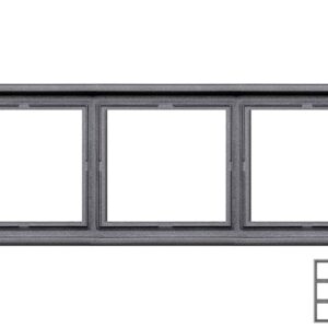 Trivietis rėmelis LIREGUS MODERN, juodos matinės spalvos - Image 2