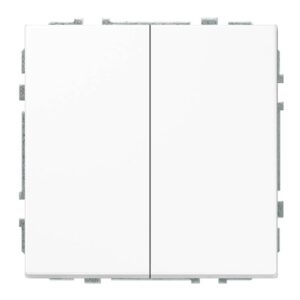 Perjungiklis LIREGUS MODERN, 2klav., mat. baltos spalvos