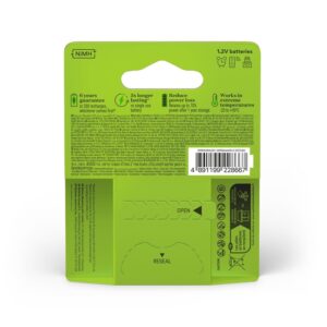 Įkraunami elementai GP RECHARGE AAA, 800mAh, 4 vnt. - Image 2