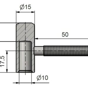 Lankstas durims TKZ Polna 9618053L, 1.5 cm x 4 cm - Image 2