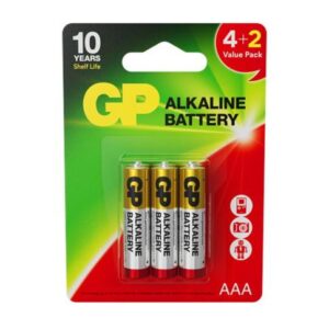 Elementai GP ALKALINE AAA/LR03, 4+2vnt.